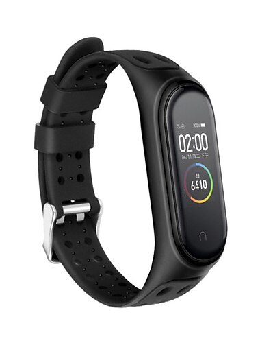  1 pcs Умный ремешок для часов Совместим с Xiaomi Mi Band 6 Mi Band 5 Умные часы Ремень Эластичный Дышащий Спортивный ремешок Замена Браслет