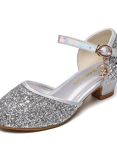  Mädchen Absätze Täglich Glitzer Kleid-Schuhe Absätze Gummi PU Atmungsaktivität Rutschfest Höhe-Erhöhung Große Kinder (ab 7 Jahren) Kleine Kinder (4-7 Jahre) Hochzeit Party Täglich Wanderschuhe Tanzen