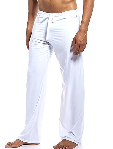  herren yogahose kordelzug schnell trocknend leicht fitness fitnessstudio training laufhose / hose unterteil weiß schwarz grau sport aktivwäsche dehnbar locker