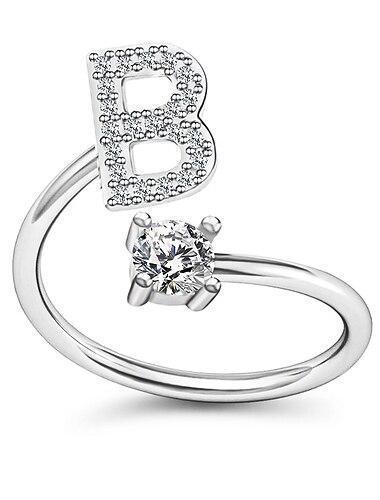  1 stuk Bandring For Voor heren Dames Kristal Wit Legering Klassiek