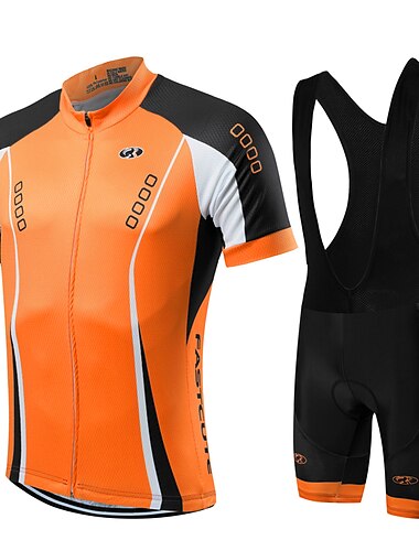 21Grams Herren Radtrikot mit Radhose kurz Trägern fahrradbekleidung set Kurzarm MTB Mountain Rennrad Grün Gelb Leicht Grün Fahhrad Sportkleidung Atmungsaktiv Rasche Trocknung Tasche auf der