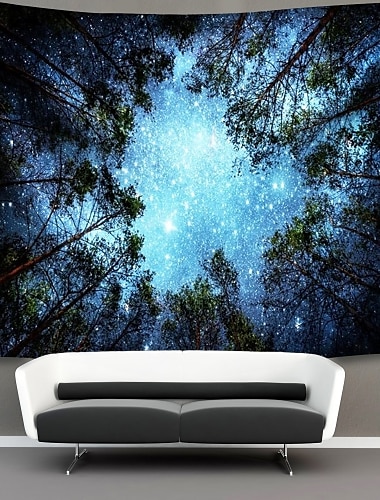  grande arazzo da parete decorazioni artistiche coperta tenda tovaglia da picnic appesa casa camera da letto soggiorno dormitorio decorazione poliestere albero cielo stella