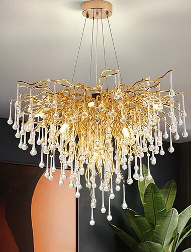  80 cm Kronleuchter Pendelleuchte Luxus Gold moderne Mode 110-120 V 220-240 V.