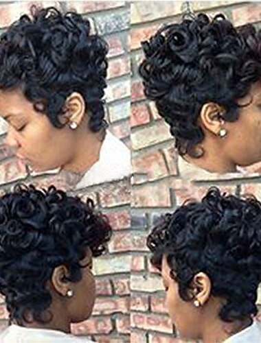  parrucche nere per le donne breve ombre marrone nero capelli ricci parrucche per le donne nere parrucche sintetiche corte per le donne nere parrucche delle donne afroamericane
