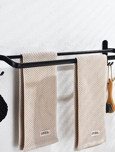  multifunktionaler handtuchhalter neues design modernes alu badregal wandmontage mattschwarz 1stk