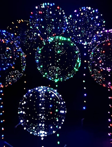  led ballon világító party esküvői kellékek dekoráció átlátszó buborék dekoráció születésnapi party esküvői led léggömbök string fények karácsonyi ajándék