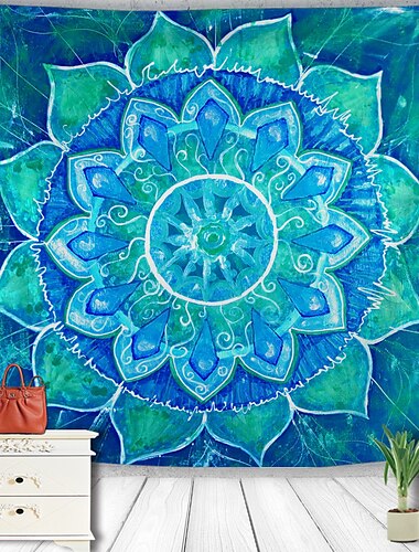  mandala bohème mur tapisserie art décor couverture rideau suspendu maison chambre salon dortoir décoration boho hippie psychédélique floral fleur lotus indien