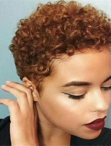  pelucas marrones para mujeres peluca sintética resistente al calor peluca rizada corta luz dorada negro pelo sintético resistente al calor pelucas afro negras esponjosas