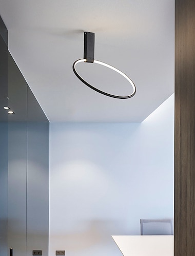  40 cm ajustable led luz de techo redonda oro negro diseñador arte minimalista recepción sala de conferencias edificio de negocios restaurante tienda de ropa