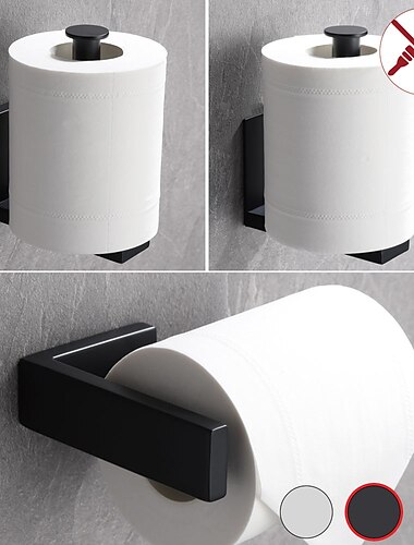  toalettpappershållare badrumspappershållare 304 rostfritt stål självhäftande väggmonterad 1st