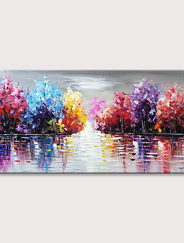 peinture à l'huile peinte à la main - paysage abstrait toile roulée moderne (sans cadre)