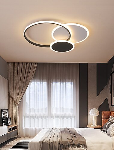  52 cm luz de teto led design círculo luzes de montagem embutida metal galvanizado tradicional/clássico estilo nórdico 220-240v