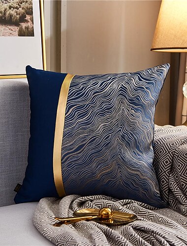  decoratieve toss kussens textuur kleuraanpassing gouden lijn jacquard geborduurde kussensloop cover woonkamer slaapkamer sofa kussenhoes outdoor kussen voor slaapbank couch bed stoel