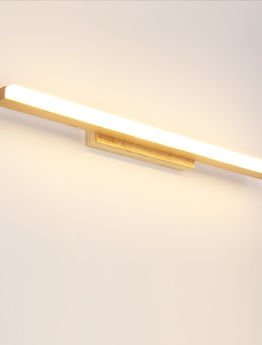  1-licht 40/60/80cm ijdelheid licht led spiegel voorlamp nordic stijl massief houten badkamermeubel lamp badkamer dressoir eenvoudige make-up log wandlamp 6w/9w/12w