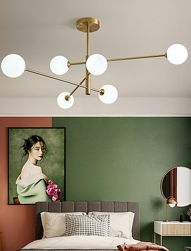  105 cm LED plafondlamp Scandinavische stijl Clusterontwerp Moderne geometrische vormen Enkelvoudig design Hanglamp Metaal Spoetnik Goud Zwart gegalvaniseerd 110-120V 220-240V