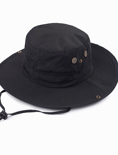  Hut Herren Damen Sonnenhut Fischen-Hut Wanderhut Tragbar UV-Sonnenschutz Sonnenschutz für Camping / Wandern Angeln Klettern Einfarbig Nylon Sommer Frühling Herbst