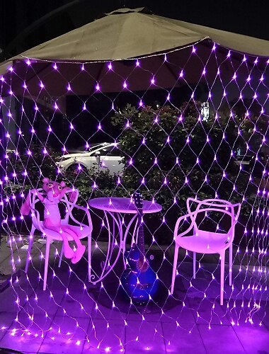  led net net string 3m x 2m 200 leds net lights lights κουρτίνα φώτα ψαρέματος λευκό ζεστό λευκό μπλε πολύχρωμο χριστουγεννιάτικο δέντρο διακόσμηση σπιτιού πάρτι μωβ μπλε ζεστό λευκό πολύχρωμο λευκό