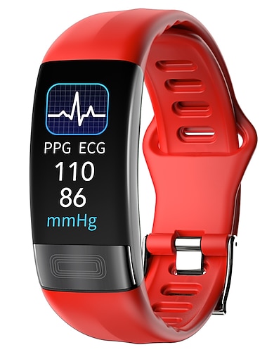  P11 PLUS Slimme horloge 0.96 inch(es) Slimme polsbandjes ECG + PPG Stappenteller Gespreksherinnering Fitnesstracker Activiteitentracker Compatibel met: Android iOS IP 67 Dames Heren Thermometer