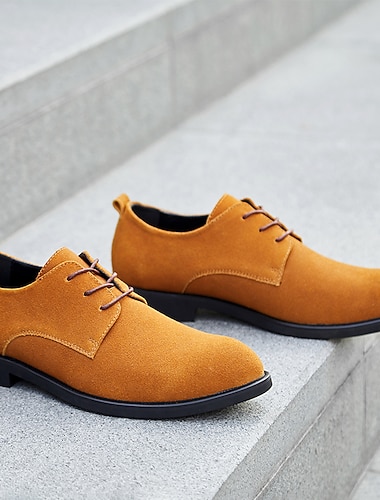  Herenschoenen van zwart suède oxford – klassiek veterontwerp met antislipzool voor casual en formele gelegenheden