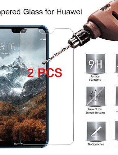  2 штs Телефон Защитная пленка Назначение Huawei P40 P20 P20 lite P30 P30 Lite Закаленное стекло Уровень защиты 9H Против отпечатков пальцев HD Защита от царапин Аксессуар для мобильных телефонов