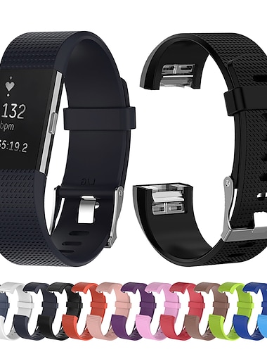  Correa de Smartwatch para Fitbit Carga 2 Fitbit charge2 Silicona Reloj inteligente Correa Suave Transpirable Correa Deportiva Reemplazo Pulsera