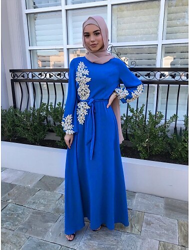  نسائي فساتين القفطان اللباس العباءة العربية مسلم رمضان تطريز للبالغين فستان مناسب للحفلات