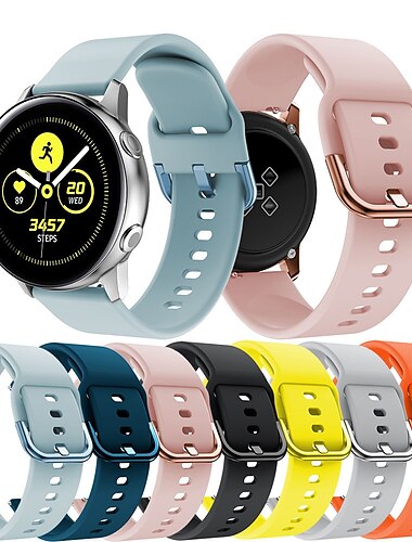  Ремешок для часов для Samsung Galaxy Watch 7/6/5/4 40/44mm, Galaxy Watch 5 Pro 45mm, Galaxy Watch 6/4 Classic 42/46/43/47mm, Watch 3, Active 2, Gear S3 S2 силиконовый Замена Ремень