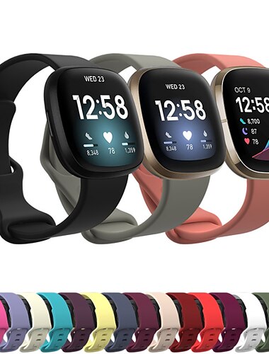  حزام إلى فيتبيت Versa 3 Sense سيليكون إستبدال حزام متنفس عصابة الرياضة معصمه