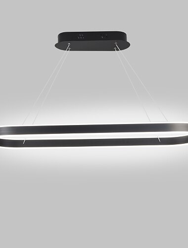  80/100cm cirkel design pendel led nordisk stil aluminiumslegering malet finish moderne mode til spisestue køkken stue 110-240v 78w kun dæmpbar med fjernbetjening
