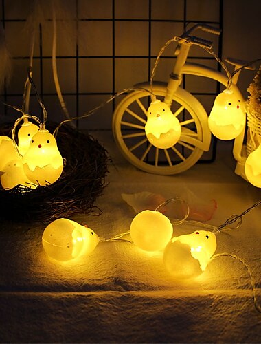  3m 20leds 1.5m 10leds luces de cadena de pollito para incubar creativas decoración de pascua decoración de la habitación de los niños de halloween luces entrega sin baterías