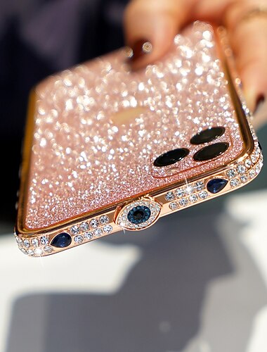  telefon fodral Till iPhone 14 Plus iPhone 13 12 11 Pro Max SE X XR XS Max 8 7 Skal Stötdämpande skal för kvinnor flicka Bling Glitter Shiny Stötsäker TPU Bergkristall