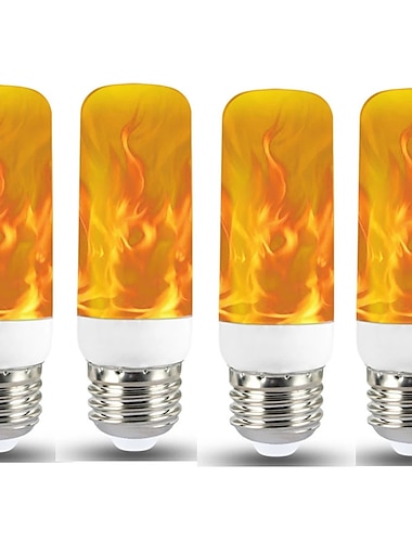  4 шт. 1 шт. Новый светодиодный динамический эффект пламени огонь лампочка e27 светодиодная кукурузная лампа креативная мерцающая эмуляция 5 Вт светодиодная лампа