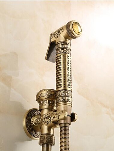  robinet de bidet toilette en cuivre antique pulvérisateur de bidet à main autonettoyant antique