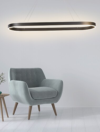  80/100 cm círculo design pendente luz led estilo nórdico liga de alumínio acabamentos pintados moda moderna para sala de jantar cozinha sala de estar 110-240v 78w apenas regulável com controle remoto