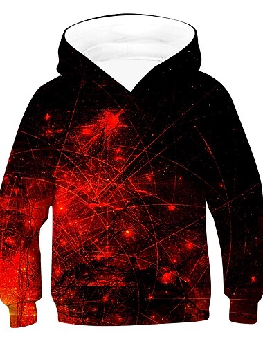  Chico 3D 3D Sudadera y Capucha Manga Larga Impresión 3D Verano Primavera Otoño Activo Básico Poliéster Rayón Niños Escuela Casual Ropa Cotidiana