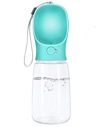  Botella de agua para perros, botellas de agua portátiles para mascotas para perros pequeños, medianos y grandes, dispensador de agua, taza de bebida de viaje para cachorros con cuenco, accesorios