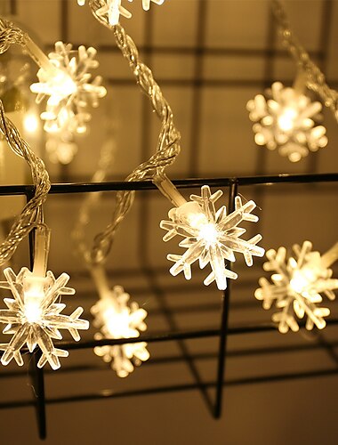  3 m 6 m 10 m Sneeuwvlok Lichtslingers Kerstboom Sterren Fairy Slingers Gordijn Licht Outdoor Voor Xmas Party Nieuwjaar Decor