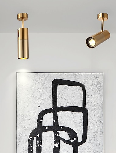  6cm LED Mini Deckenleuchte Gold Korridor Licht Zylinder Gang Lampe Scheinwerfer Veranda Licht Downlight Luxus Kupfer generische Haushalt Ankleidezimmer Bar