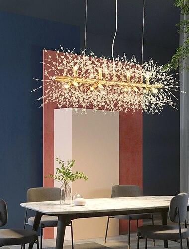  9/12 hoofden led hanglamp paardebloem kroonluchter vuurwerk kristallen lamp woonkamer eetkamer slaapkamer lamp romantische kledingwinkel bar lamp 72cm 92 cm