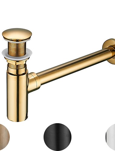  kraanaccessoire superieure kwaliteit - eigentijdse koperen pop-up waterafvoer zonder overloop chroom