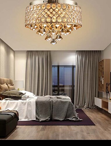  4 lumières 38 cm Plafonniers Métal Doré Traditionnel / Classique Rustique 110-120V 220-240V / E12 / E14 / CE