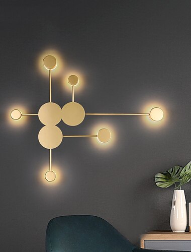  lightinthebox luces de pared LED estilo nórdico moderno creativo mini estilo dormitorio comedor luz de pared de hierro regalo para familiares amigos 110-120v 220-240v 8 w