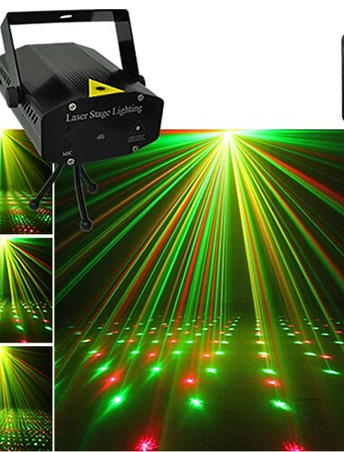  Mini kleur stroboscoop projector sterrenhemel laserlicht muziek voor thuis par xmas party disco stage flash verlichting stroboscoop lichten