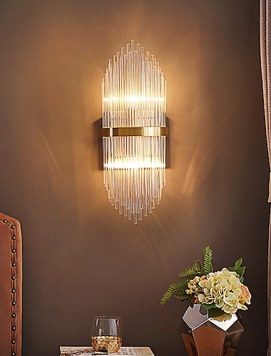  křišťálové moderní nástěnné lampy v severském stylu nástěnné svítidla obývací pokoj ložnice křišťálové nástěnné světlo 220-240v