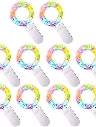  elegante Hochzeitsempfangsparty, 10er-Pack LED-Lichterketten, 1 m, 10 LEDs, Weihnachtslicht aus silbernem Kupferdraht für Weihnachten, Hochzeit, Schlafzimmerdekoration, Party, Feiertagsgeschenk