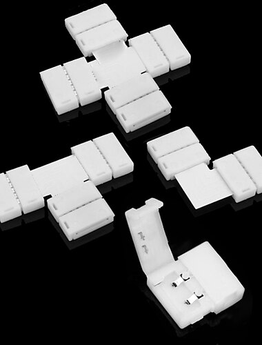 5 paquetes de conectores de tira de luz led de 2 pines 8 mm 10 mm sin cable adaptador sin soldadura sin separación terminal extensión para smd 5050 2835 3528 4040 tira monocromática led