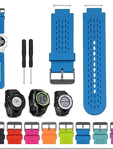  Ver Banda para Garmin Approach S2 / S4 Silicona Reemplazo Correa con herramienta de eliminación Elástico Ajustable Correa Deportiva Pulsera