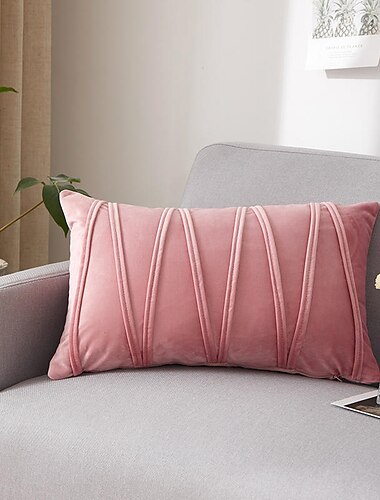  Dekorative Wurfkissen, Samtbezug für Kissen, Kissenbezug, Heimbüro-Kissenbezug, moderner Musterraum-Kissenbezug, Outdoor-Kissen für Sofa, Couch, Bett, Stuhl, Rosa, Blau, Salbeigrün, Lila