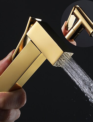 Pulvérisateur de bidet à main ti-pvd gold avec base en abs et tuyau de 1,5 m