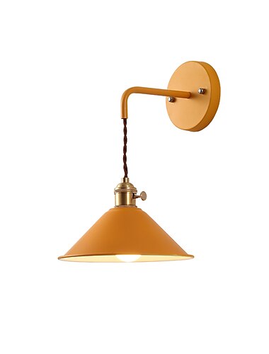  22cm ledet vegglampe moderne nordisk nattlampe enkelt design metallmalte overflater 110-120v 220-240v